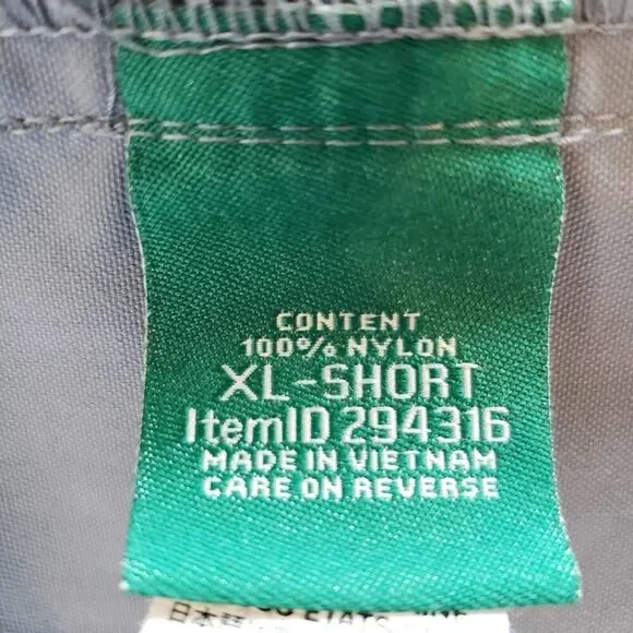 LL Bean Cargo Pants Mens XL Short Hiking Nylon Stretch Gray 40X30 Heavy Duty - Picture 10 of 14